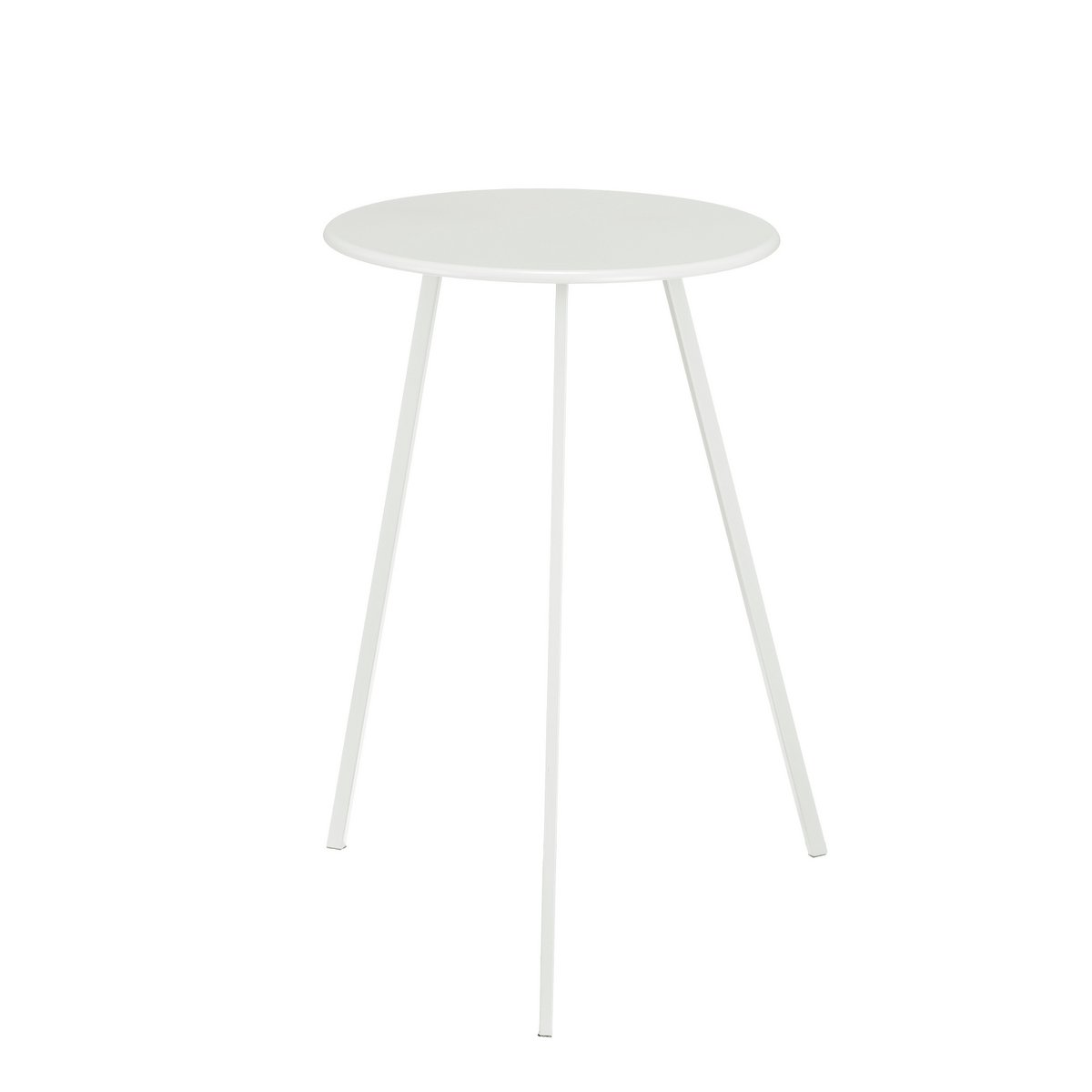 Bijzettafel metaal wit H58 Ø38 cm