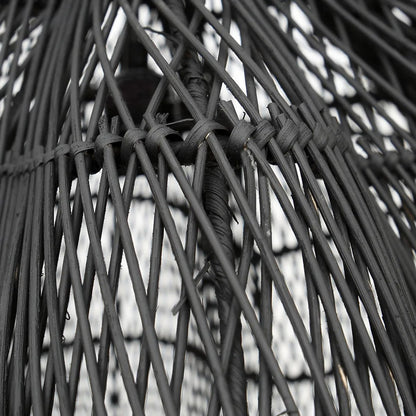 Hanglamp rotan 110x110x80 cm zwart