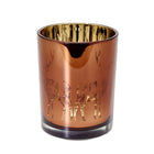 Theelichthouder EDZARD 10 cm zilver glas hout