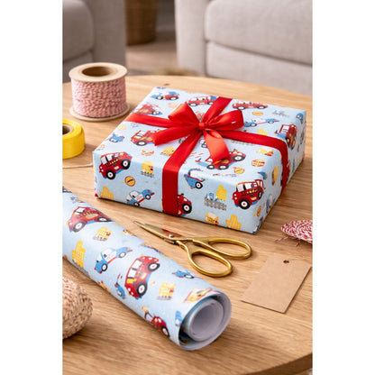 Wrapping Paper 3 Rolls 50x75 cm Blue Paper
