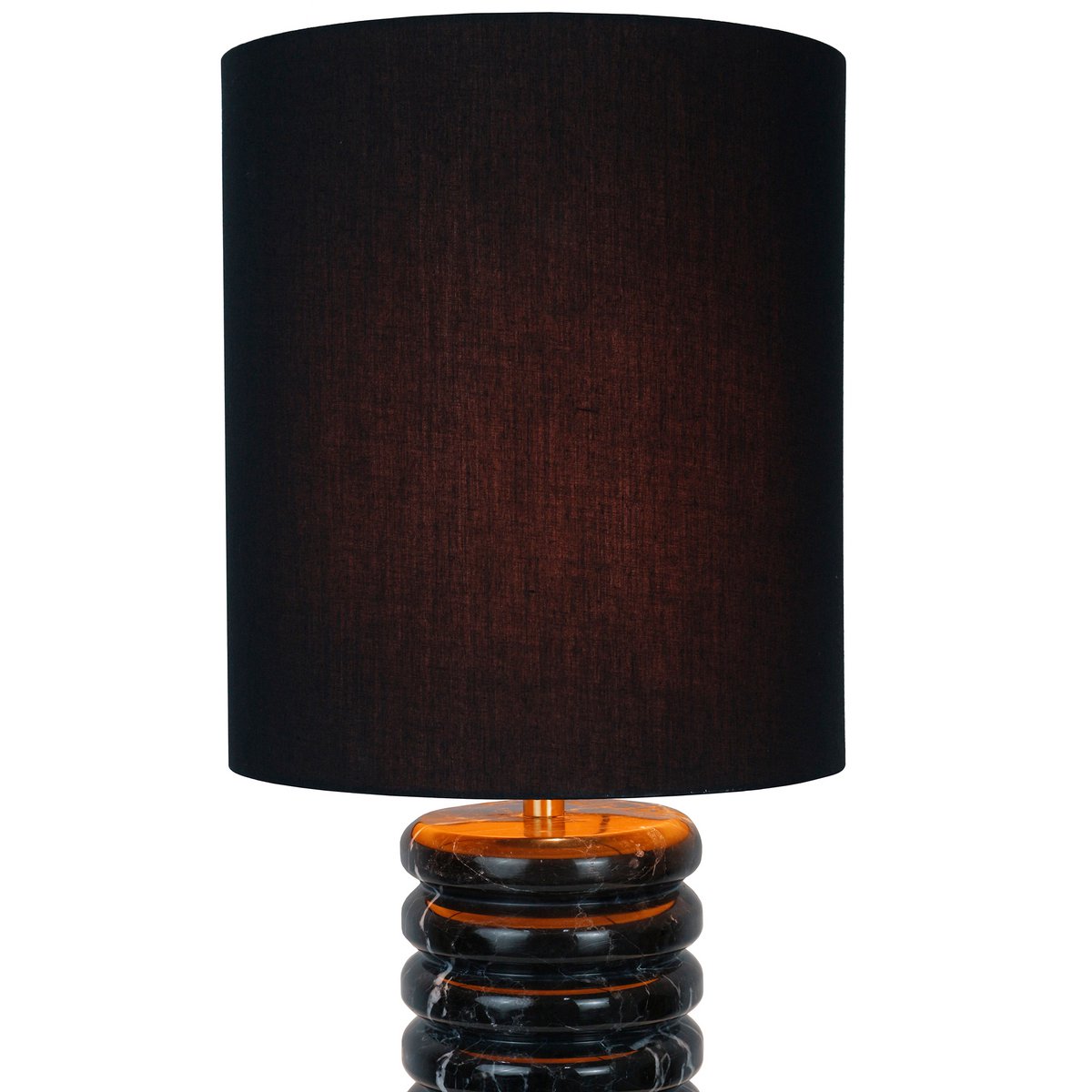 Table lamp marble/cotton black