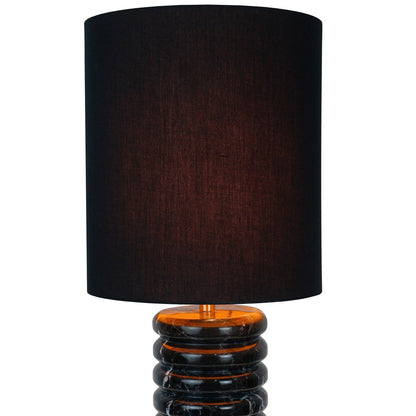 Table lamp marble/cotton black