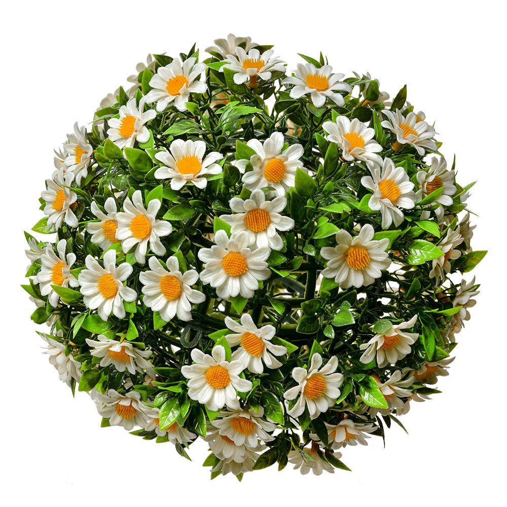 Boxwood sphere Ø 22 cm White Green Plastic
