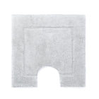 Toiletmat 60x60 cm zilver hoogpolig