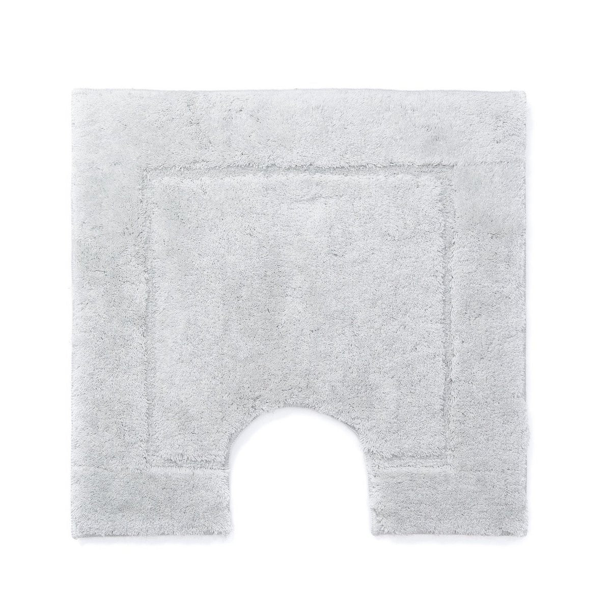 Toiletmat 60x60 cm zilver hoogpolig