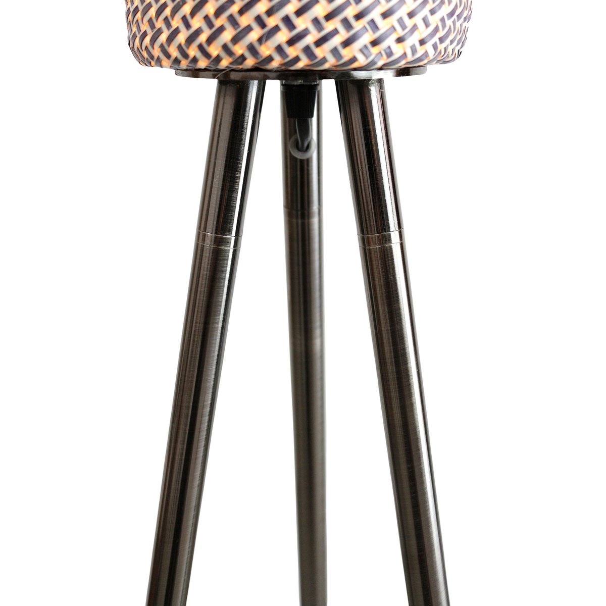Staande lamp palmblad naturel zwart 152 cm