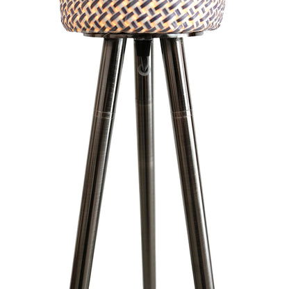 Staande lamp palmblad naturel zwart 152 cm