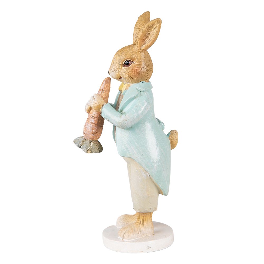 Konijnenbeeld 15 cm bruin polyresin