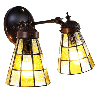 Wall Lamp Tiffany 30x23x23 cm Brown Glass Wall Light