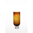 Modern Luxury Cylindrical Vase with Foot Amber