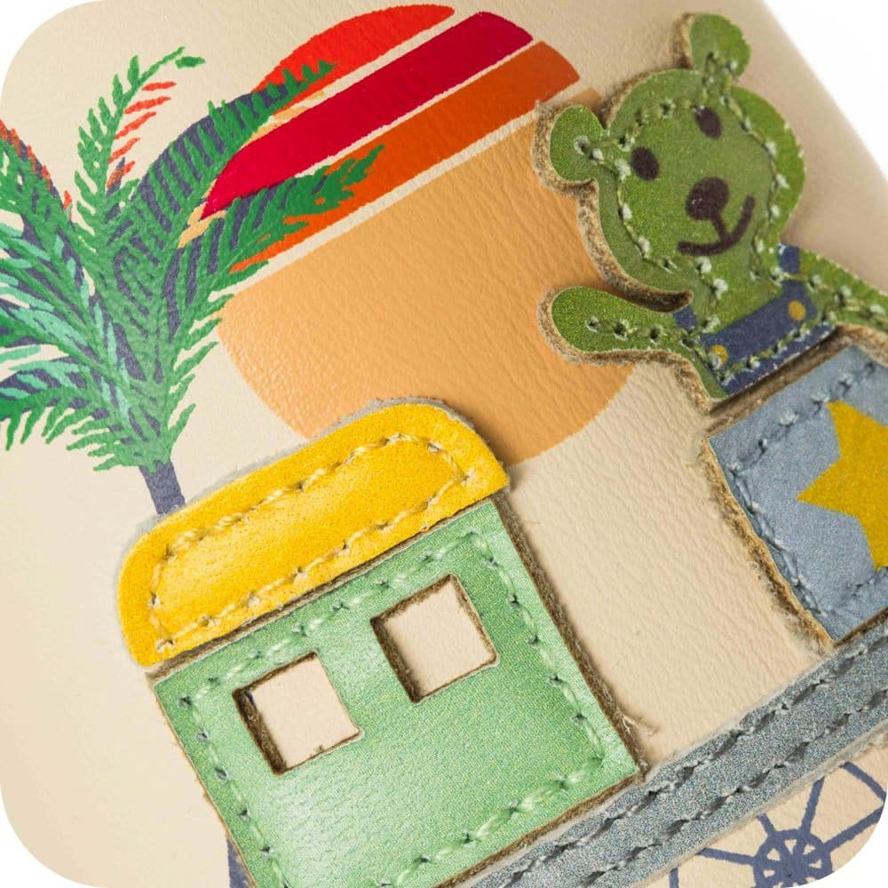 Babyslofjes leer suède zool