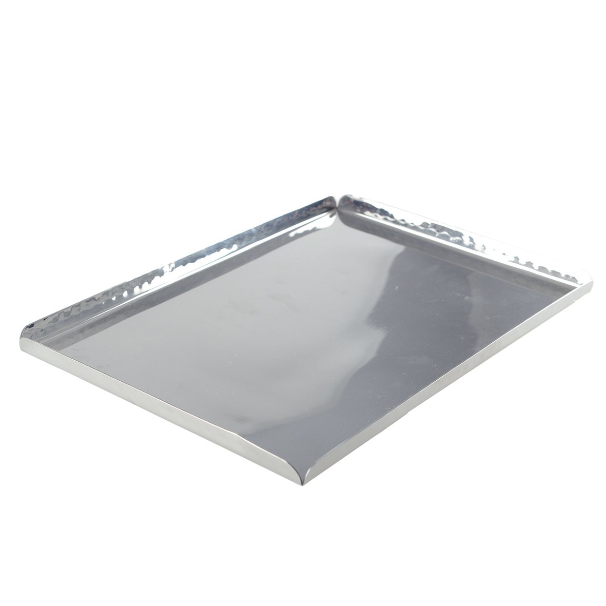 Lade metaal zilver 30.5x21x1.25 cm mirror effect