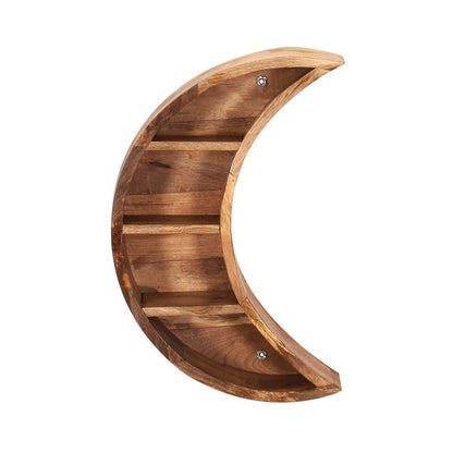 Wandplank mangohout maansikkel 40x13x60 cm