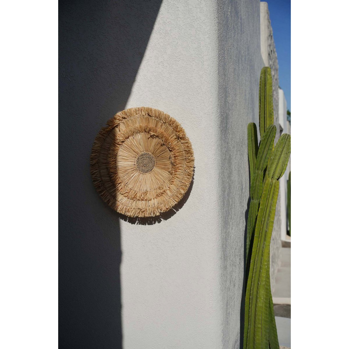 Wanddecoratie sisal 50 cm diameter naturel
