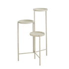 Plantenstandaard 40x40x70 cm gebroken wit ijzer