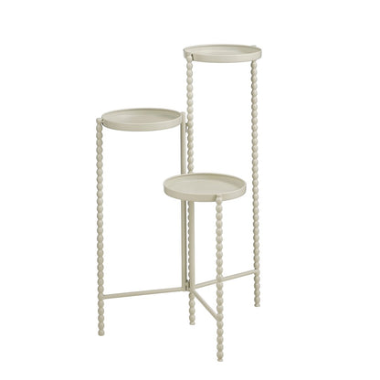 Plantenstandaard 40x40x70 cm gebroken wit ijzer