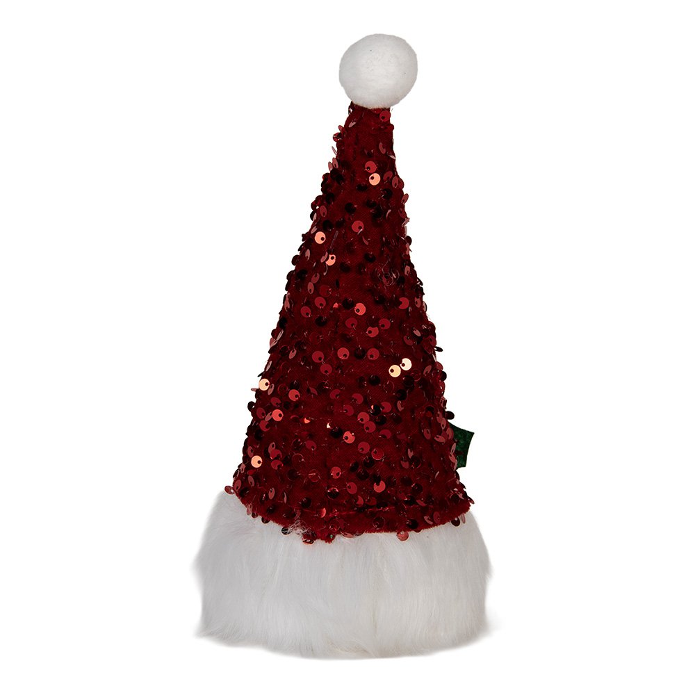 Kerstdecoratie kabouter LED 10x10x25 cm rood