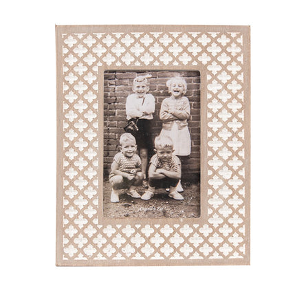 Fotolijst 10x15 cm hout bruin wit