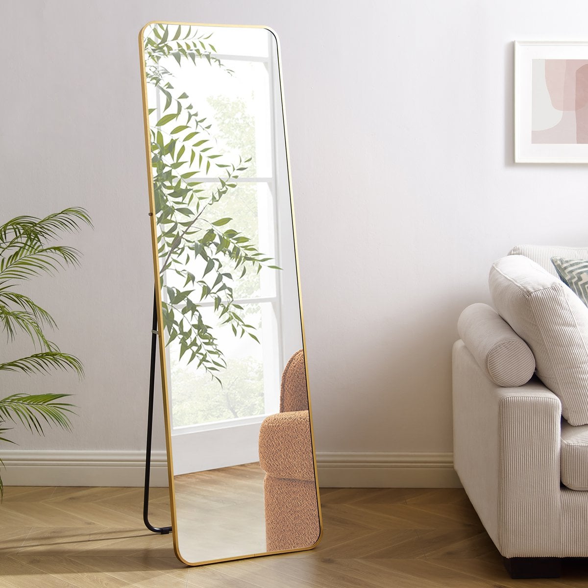 Spiegel 50x160 cm goud aluminium
