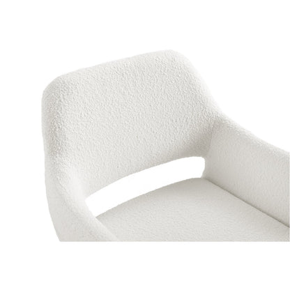 Fauteuil bouclé wit 63,5x59x82,5 cm