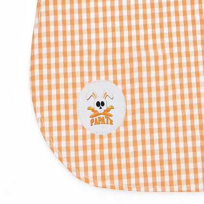 Slabbetje biologisch katoen oranje wit