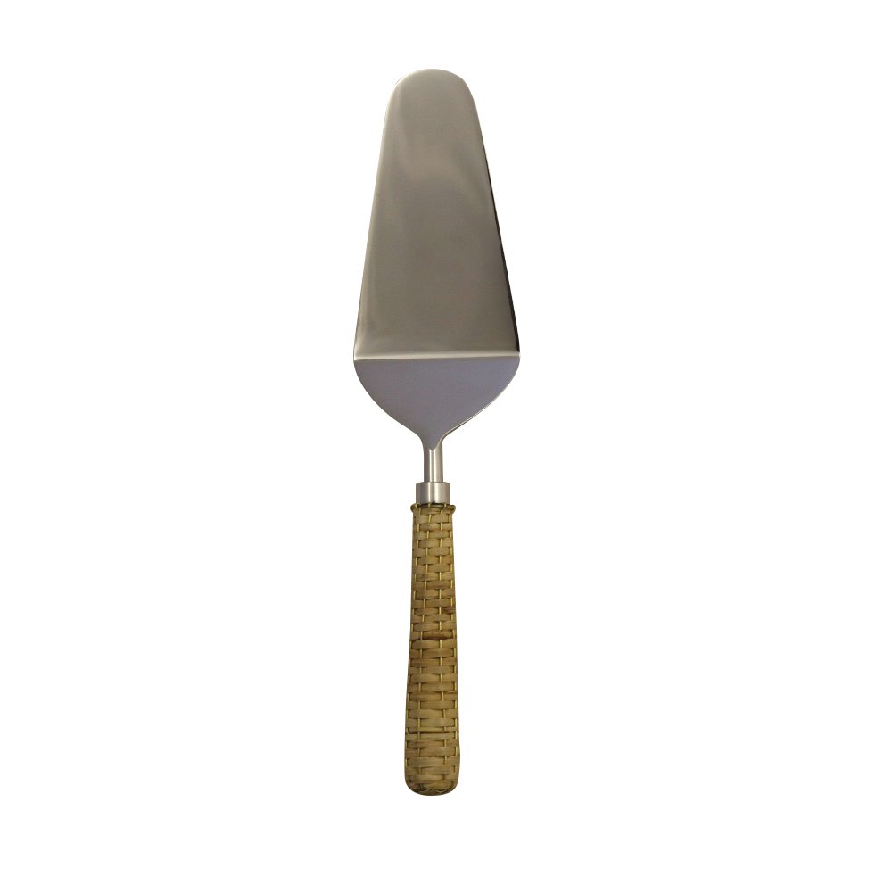 Taartschopje 27 cm staal riet beige