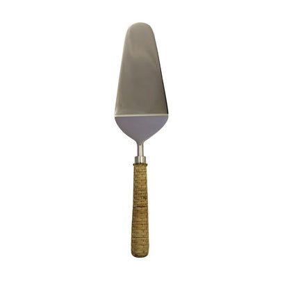 Taartschopje 27 cm staal riet beige