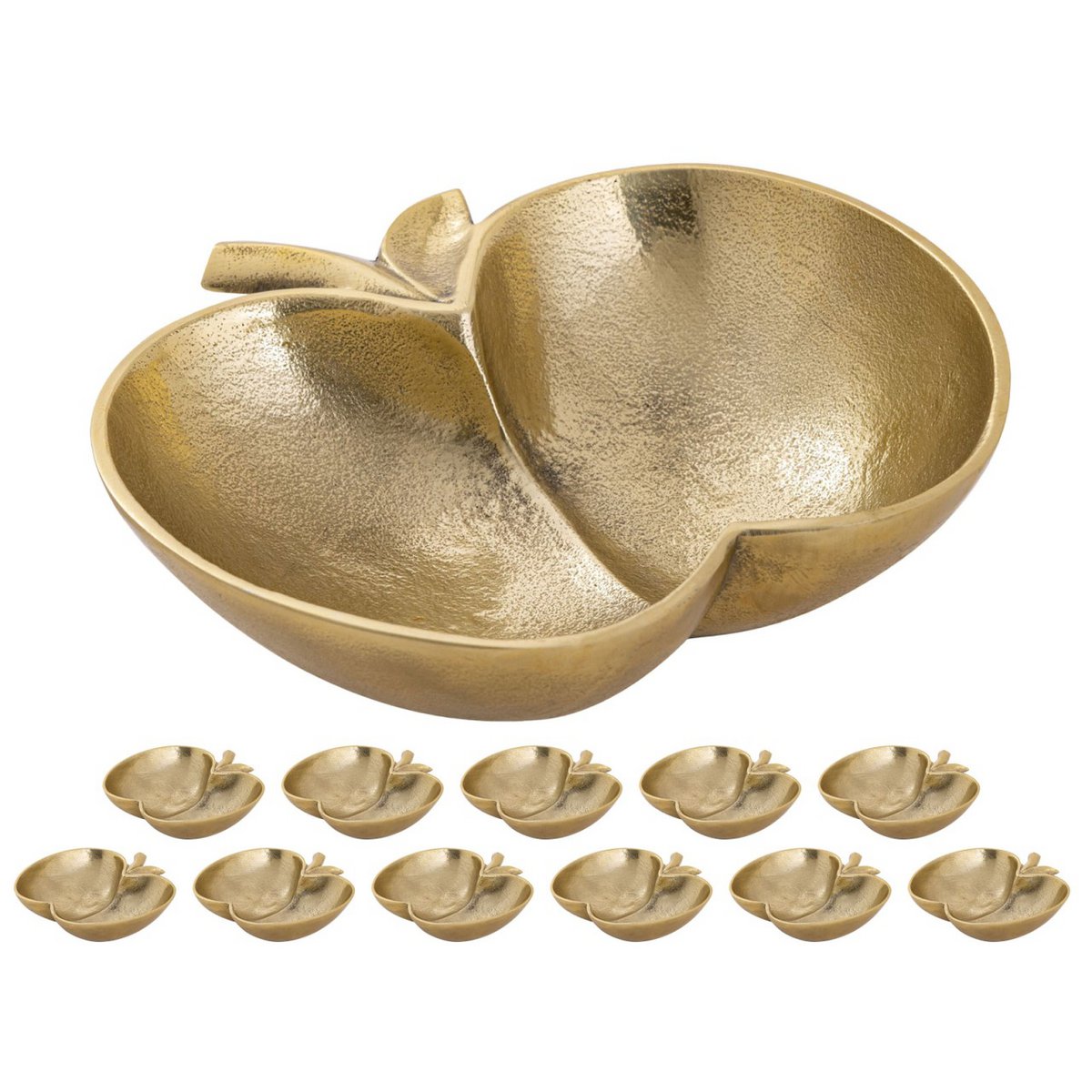 Apple Shell Doos Twaalf-Delige Set Goud Zilver Aluminium