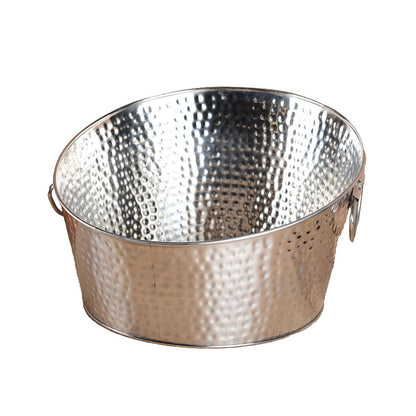 Champagne-emmer 25x40x40 cm roestvrij staal zilver