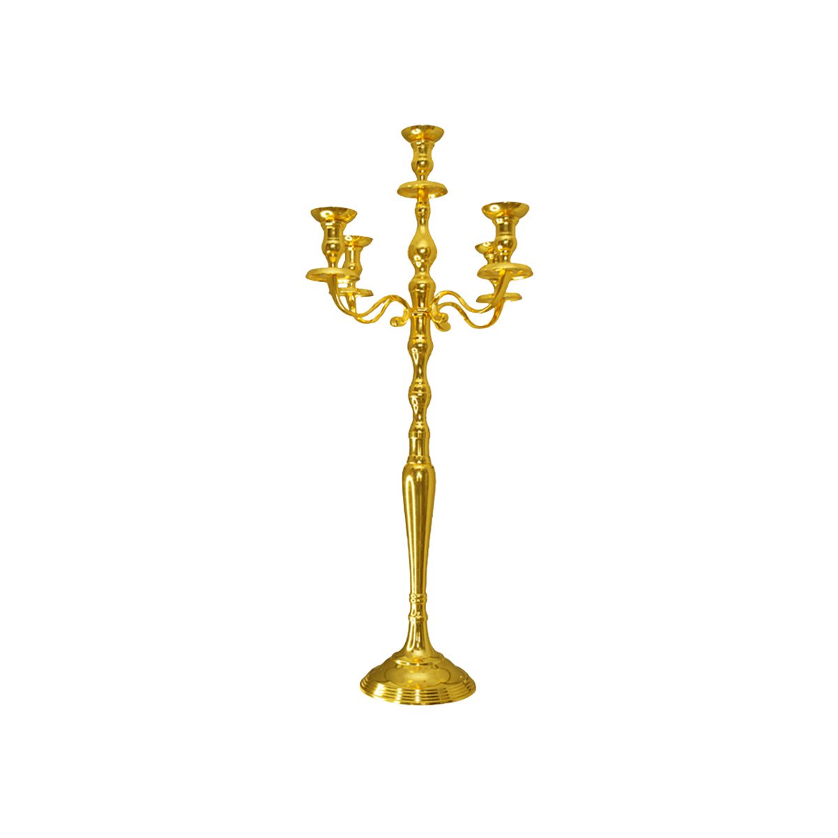 Kandelaars 5-delig 100 cm goud