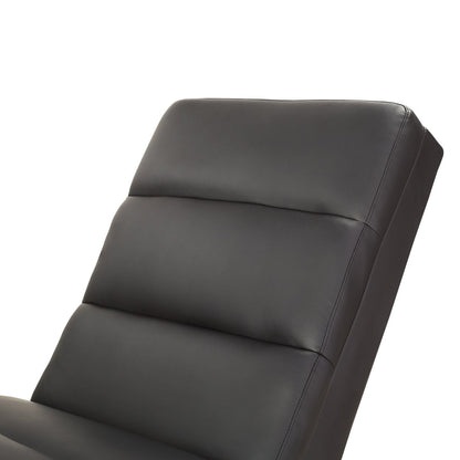 Ligbed zwart kunstleer 171x60x81 cm