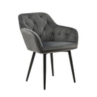 Fauteuil grijs fluweel