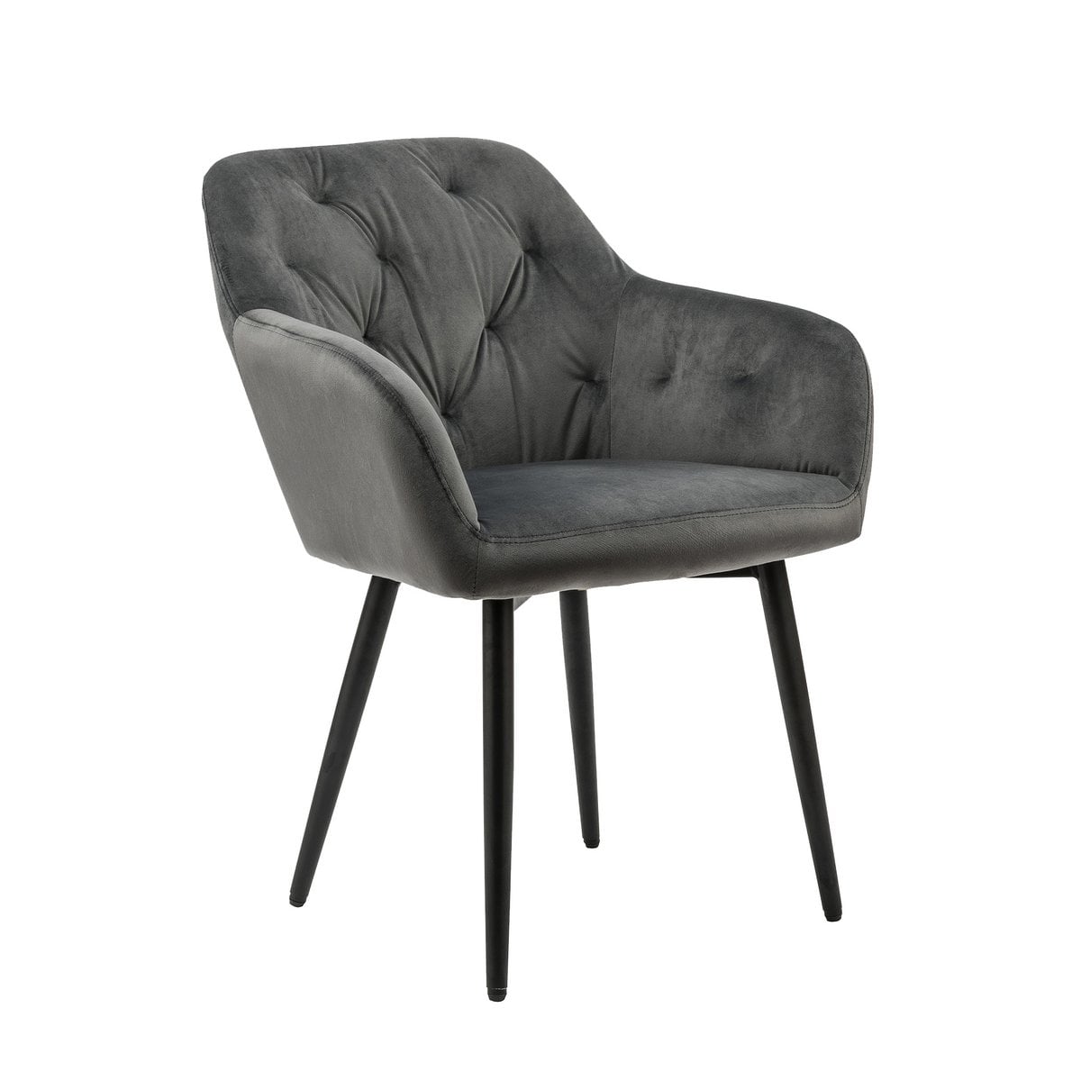 Fauteuil grijs fluweel