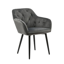 Fauteuil grijs fluweel