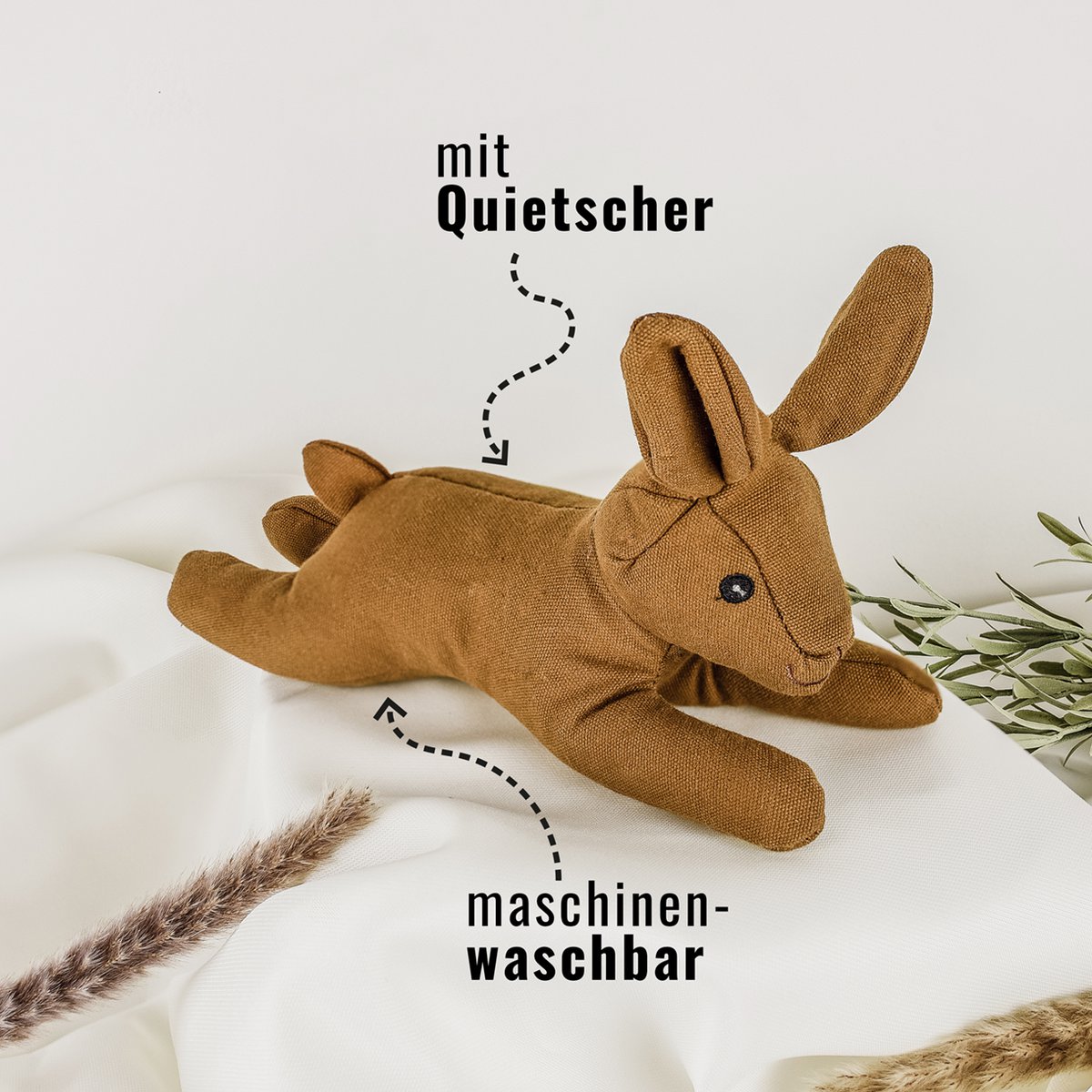 Ne & No Dog Toy - Dog Toy with squeaker - Nimble Rabbit Haru
