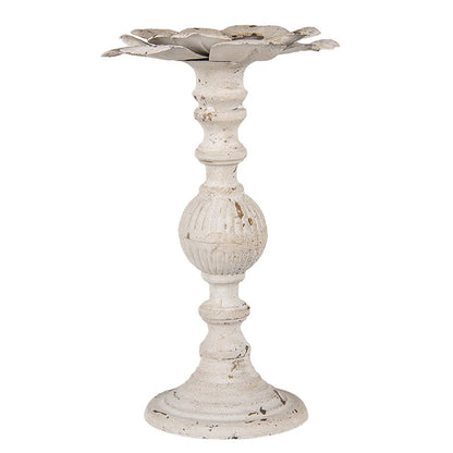 Candlestick Ø 19x34 cm White Iron Candle Holder
