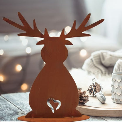 Roest rendierdecoratie 6,5 cm