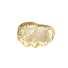 Glazen beker olifant motief goud 15x22x2 cm