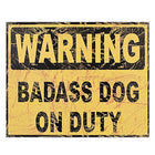 Text Sign 25x20 cm Yellow Iron Wall Plate