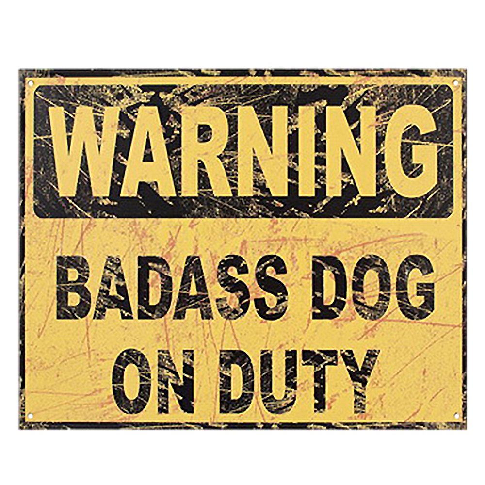 Text Sign 25x20 cm Yellow Iron Wall Plate