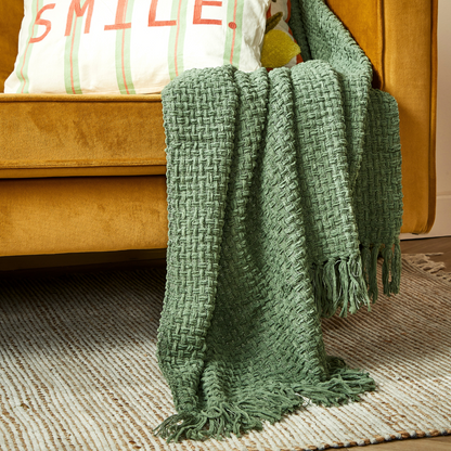 Plaid 180x130 cm donkergroen polyester