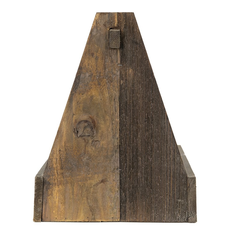 Opbergkist 46x31x40 cm bruin hout met vakken
