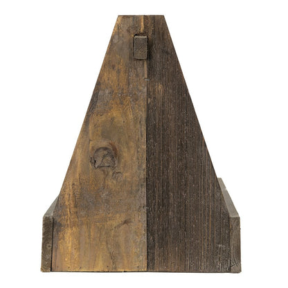 Opbergkist 46x31x40 cm bruin hout met vakken