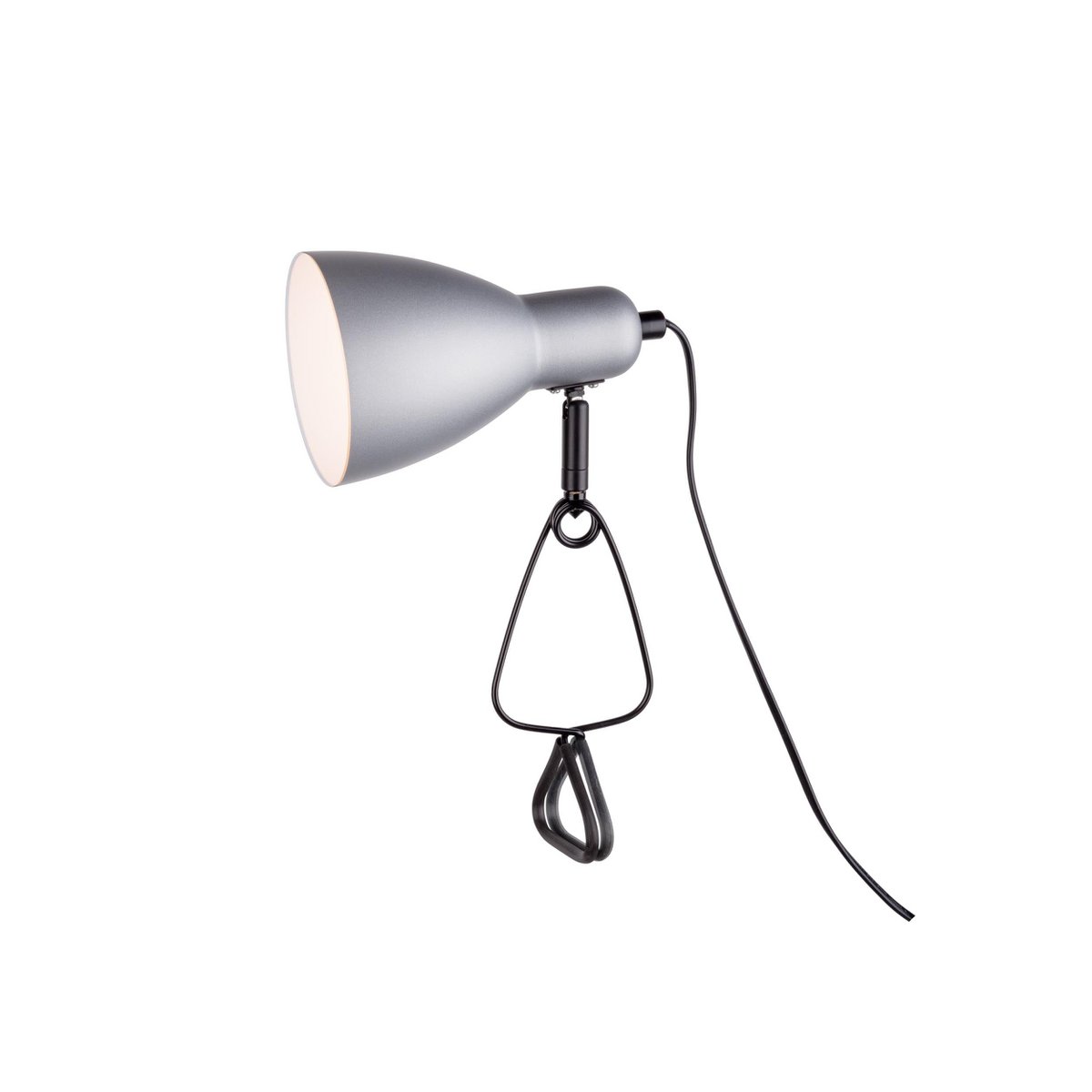 Klemtafellamp Mara zilver metaal 28 cm