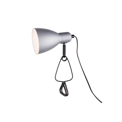 Klemtafellamp Mara zilver metaal 28 cm