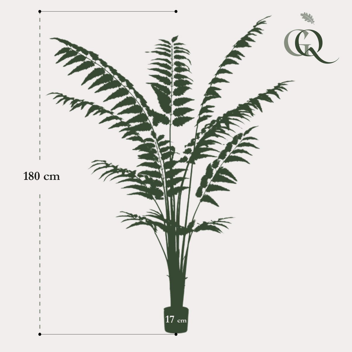 Kunstplant Ledervaren 180 cm groen
