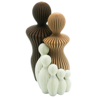 Familie beeldjes 15cm 25cm bruin mokka wit
