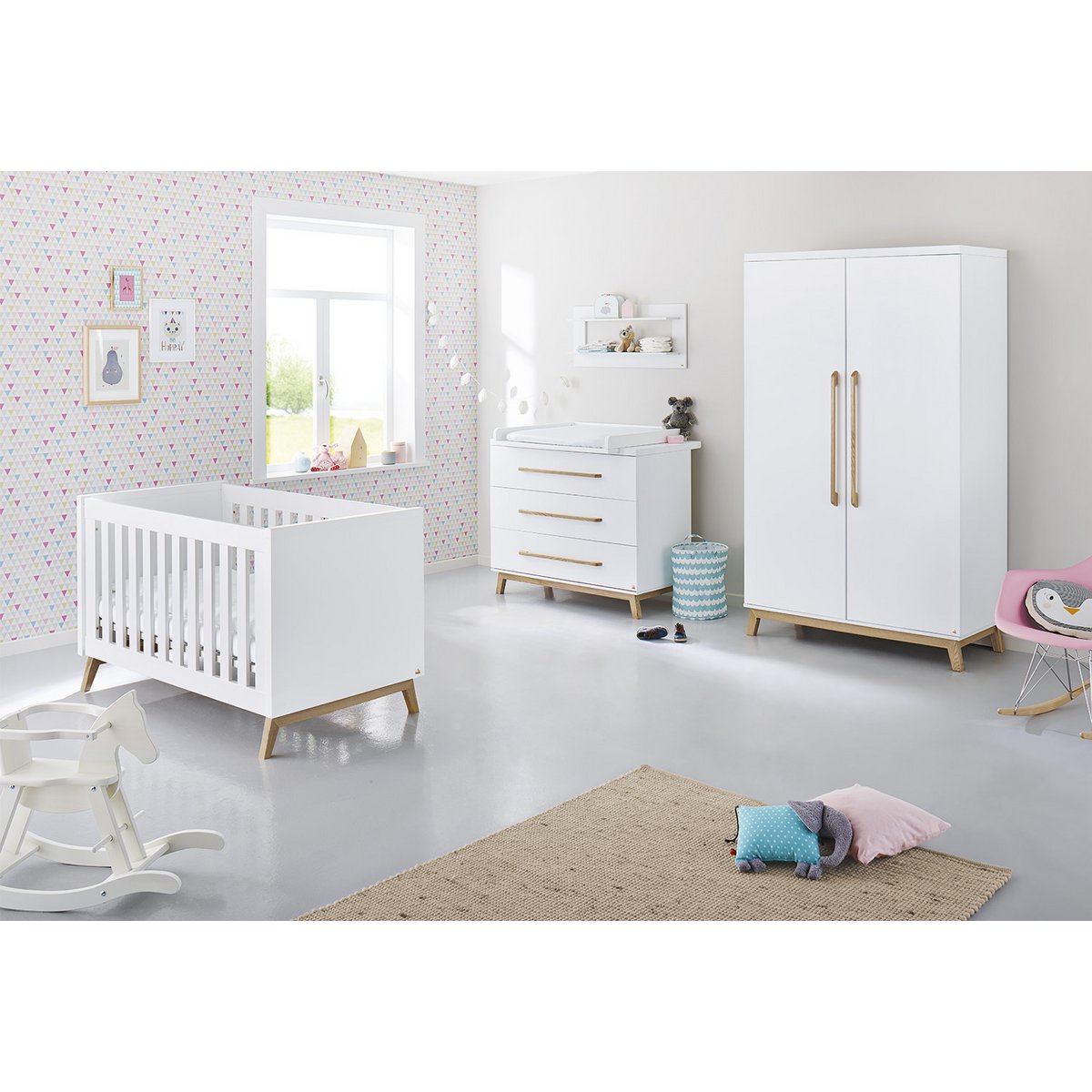 Kwekerij Riva Breed 4-delige Kinderkamer Set Wandplank