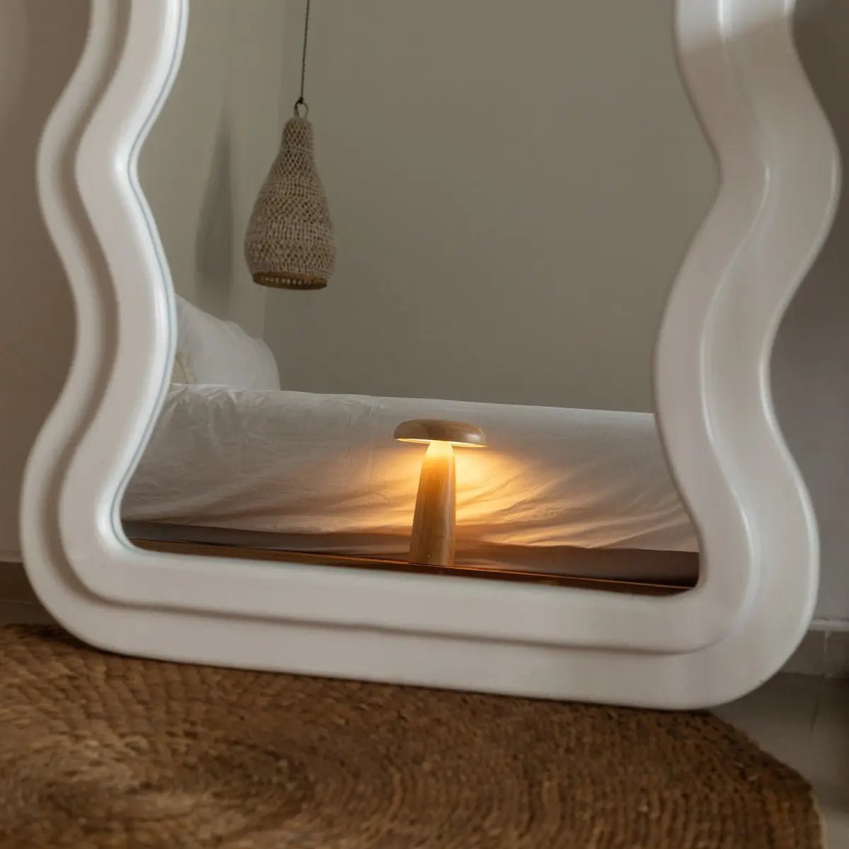 Tafellamp hout 17x26 cm oplaadbaar dimbaar