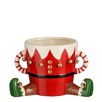 Kerst bloempot binnen Funny Rood